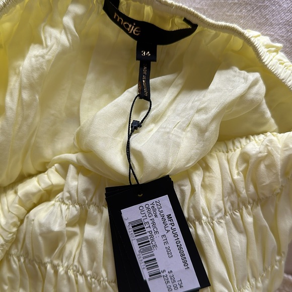 Maje Yellow Midi Skirt NWT - Picture 7 of 7